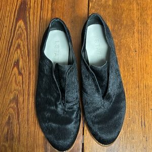 9.5  - 1. State, black cow hair shoes in very good used condition